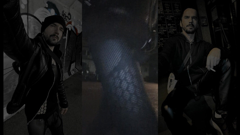 kinkygaynudist: Plimbare ploioasă fierbinte (jartiere și umflături Meggings)