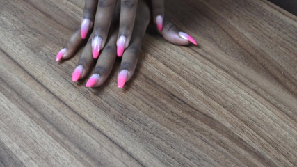 Solo Austria: Ebony hand & finger nails fetish