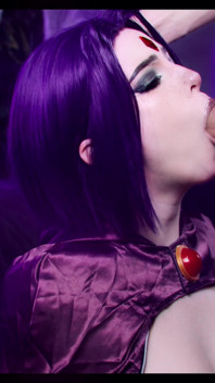 Teen Titans. Raven dostane semeno z vagíny do úst - Mollyredwolf