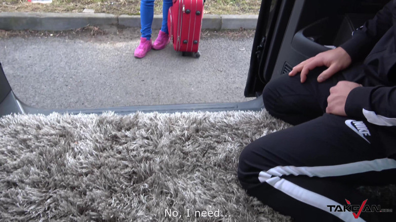 Take Van: Blondine geneukt in busje blijft vreemde neuken als de politie...