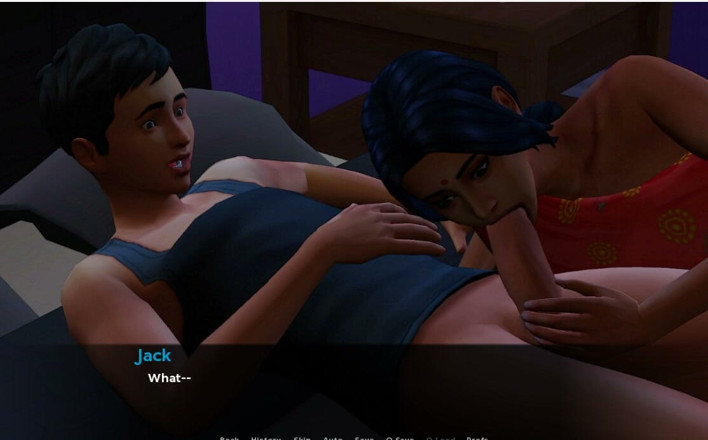 XXX Games Bunk: Insimology - Gameplay - Roleplay - Saree -desi Maid Fucks Owner Stepson in Bed