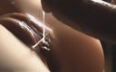 Close up fetish: सबसे विस्तृत धीमा प्रवेश और वीर्य छींटे
