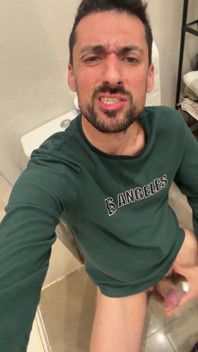 Hot Stepdaddy Jerking off in Bathroom