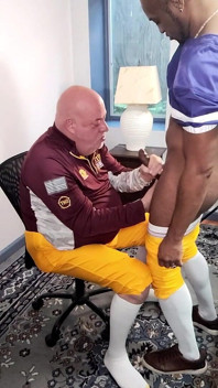 Coach Inspects Players Penis Before the Big Game.