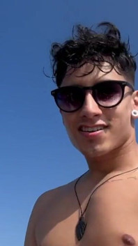 Tourist Exhibits Himself in a Jet Ski in the Sea on the Beaches of Cartagena