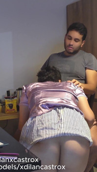 Straight Guy Fucks Twink in Skirt Bareback and Cums Inside Creampie