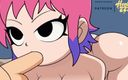 Hentai ZZZ: Scott Pelgrim anime Hentai Ramona Bloemen pijpbeurt