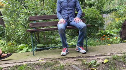 OurFetishLife: Dirty panties after milf's pissing outdoors turns her boy on