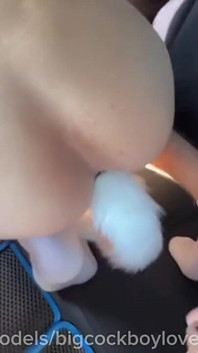 A Passerby Stepdaddy Sucked My Big Cock and Fucked Me Rough in a Taxi, a Public Femboy Cruise!