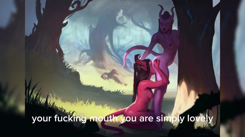 Angular Dominique: Lesbisk dominans: Du är min ko-slampa och du måste slicka min...