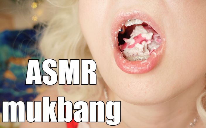 Arya Grander: ASMR mukbang w aparatach ortodontycznych, lody jedzenia fetysz ust