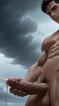 This Muscular Gym Boy Milking His Cock Will Drive You Wild