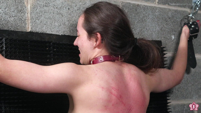 Good Giirl Mila Maeve: Mercilessly Whipped Against the Spiky Wall Slave Mila's Bondage Predicament...