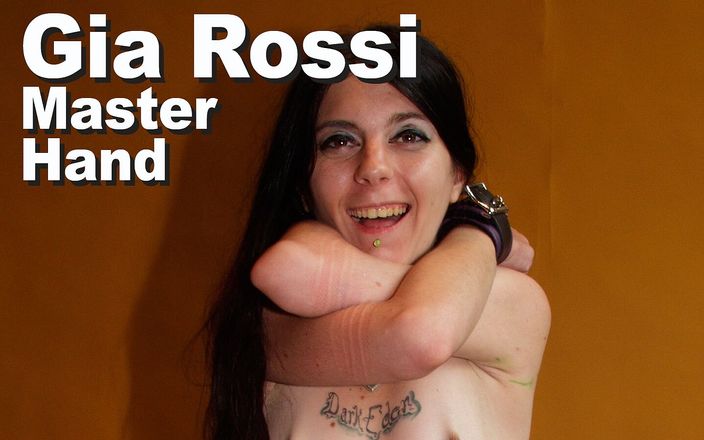 Picticon bondage and fetish: Gia Rossi &amp;amp; Master Hand BDSM bondge clamps pink 