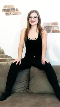 German Scout - German Small Glasses Student Tiny Emily Pick up and Talk to Casting Fuck