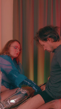 Big Ass Facesitting Handjob- Latina MILF Edges Skinny Guy& Makes Him Taste Cum, in Raincoat, Thigh-high Boots, Leather Glove