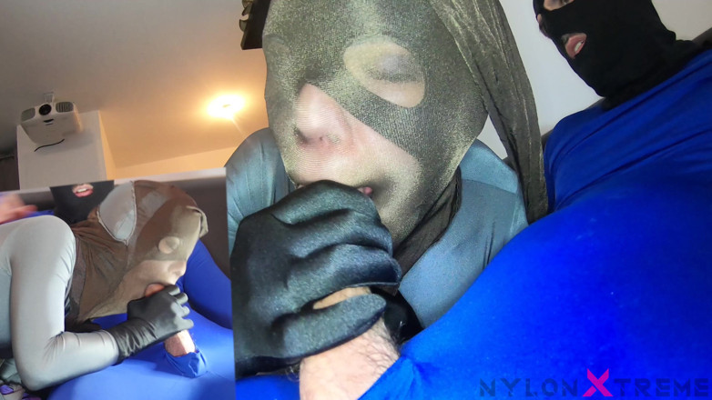 Nylon Xtreme: Katy with zentai catwoman Make blowjob encasement Nylon