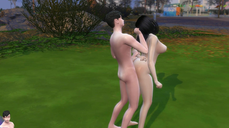 Nyibukai: De Sims seks met vriendin met grote borsten