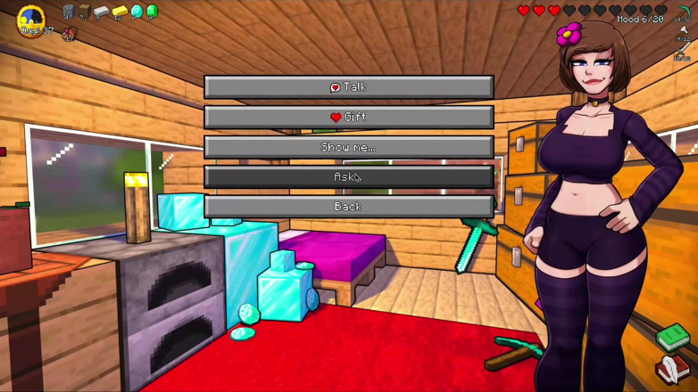 Alita: Hornycraft Minecraft parodisi - Steve Jenny'den elmas için özensiz elle muamele çekiyor