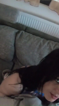 Downjacket Fetisch und Pelz-blowjob, spermaspiel und fick 2