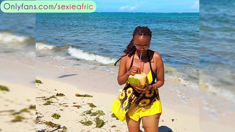 Sexieafric: Colombians har sex på en strand - heta afrikanska swahili turistpar...