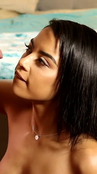 POVPERV Cum lick Ebony Handjob with Maya Bijou