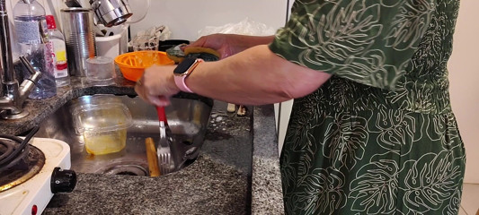 Tiffany Montavani: 87-year-old Grandma in Her Kitchen and Her Perverted Grandson Looking...
