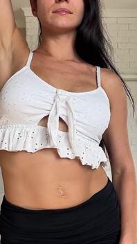 Stretch Test Trying on Tops, Belly & Armpits Tease