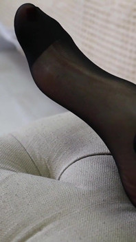Black Nylons Foot Teasing & Footplay - Sheer Stockings, Soles and Slow Tease