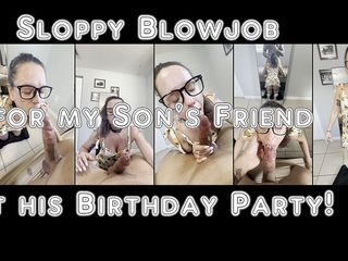 Natasha Michael Official: Sloppy Blowjob for My Son's Friend