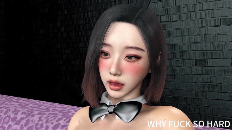 Why fuck so hard: 3d tetona puta coreana super modelo tiene su coño mojado...