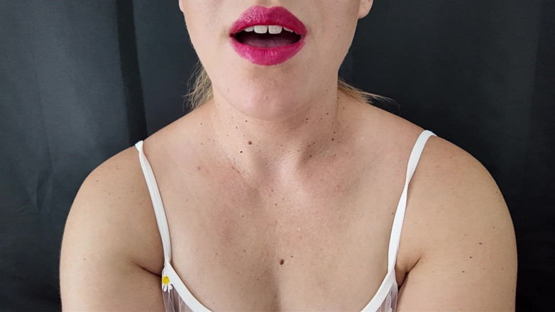 Stacey Reid: Red Lips Blowjob JOI Cum Countdown From 60