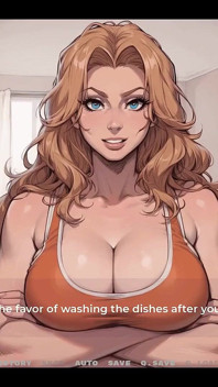 Permainan hentai teman wanita baru saya ep.10 MILF jiran panas mengusik saya dengan ibu tiri saya bersenam!
