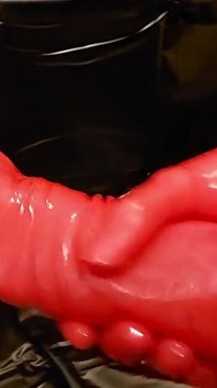 Today Is It Red / Red Latex Gloves