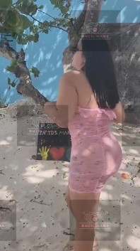 Merlinamx - Busty Swinger Wife Undressing on the Beach in Front of People
