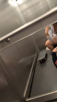 Quick and Very Risky Sex in a Public Elevator