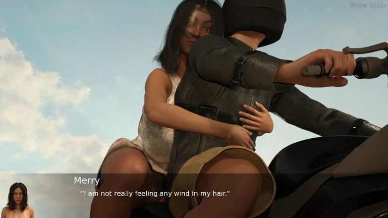 XXX Games Bunk: Проект хотвайф - геймплей - ролевая игра - жена выдвигает ее во время вождения в велосипеде