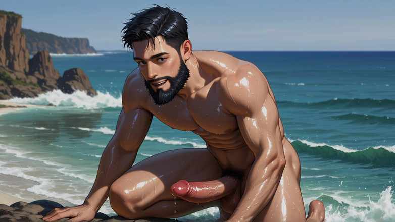 Erotic Man: Short Ai Video Bearded Beach Boys Cocks