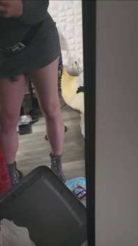 TS Touching Myself in the Mirror Big Dick
