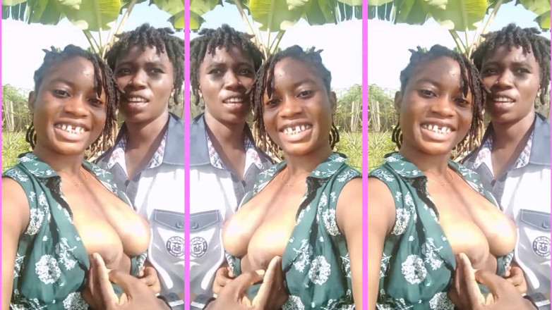 African Beauties: Black Teen Lesbians Risky Outdoor Fun