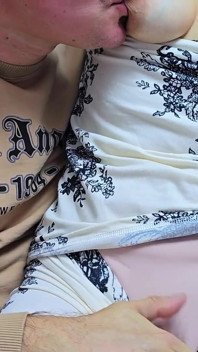 Intimate Play with Puffy Boobs and Nipple Sucking