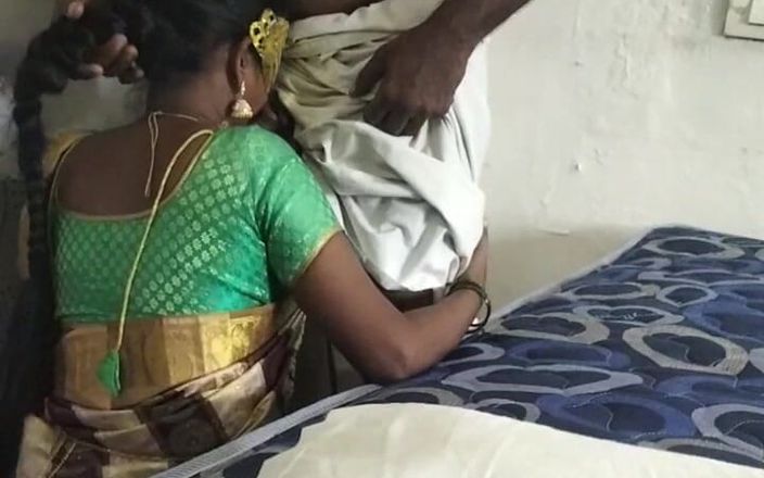 Funny couple porn studio: Tamilski seks ślubny z szefem - 1