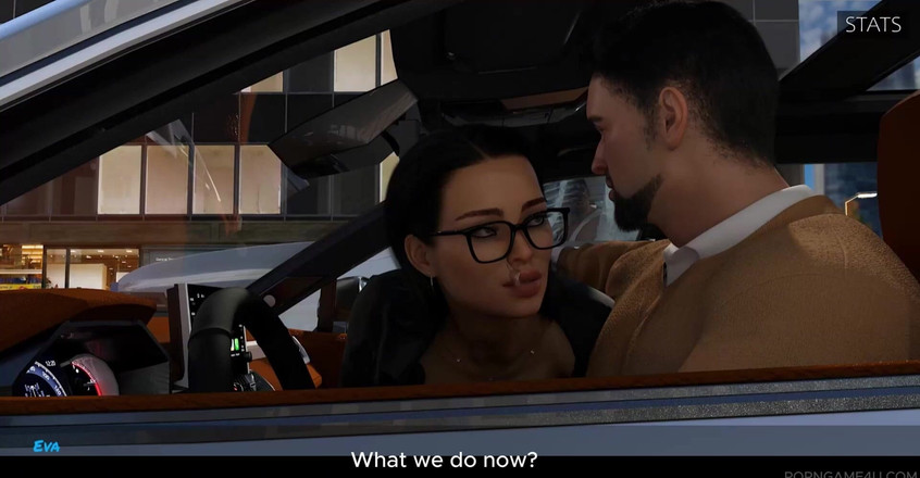 Porn game 4 u: Sexo arriscado no carro com tesão esposa vs motorista assustado (narração...