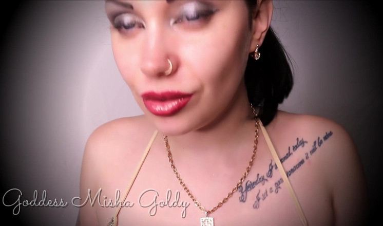 Goddess Misha Goldy: Aku perancis berciuman denganmu dan mengolesi lipstik hitamku ke seluruh...