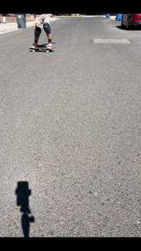 The streets are for skateboarding. 