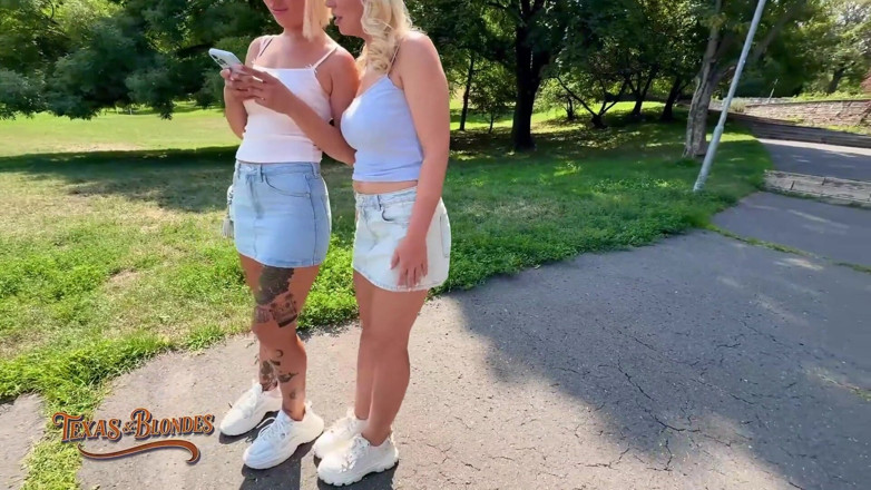 Texas and blondes: Mr. Texas Gets Park Blowjob Before Apartment Threesome Creampie!
