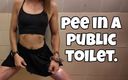 OlyaMayer: Trans Pee on a Public Toilet