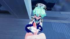 Hentai_Smash: sucrose 第一人称视角性交，在被干之前吞下大量精液 - Genshin impact Hentai