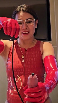 Sondare profundă și muls cu mănuși din latex