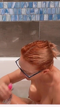 Big Tits Redhead MILF Takes Relaxing Bath - Bathing with Stella E03